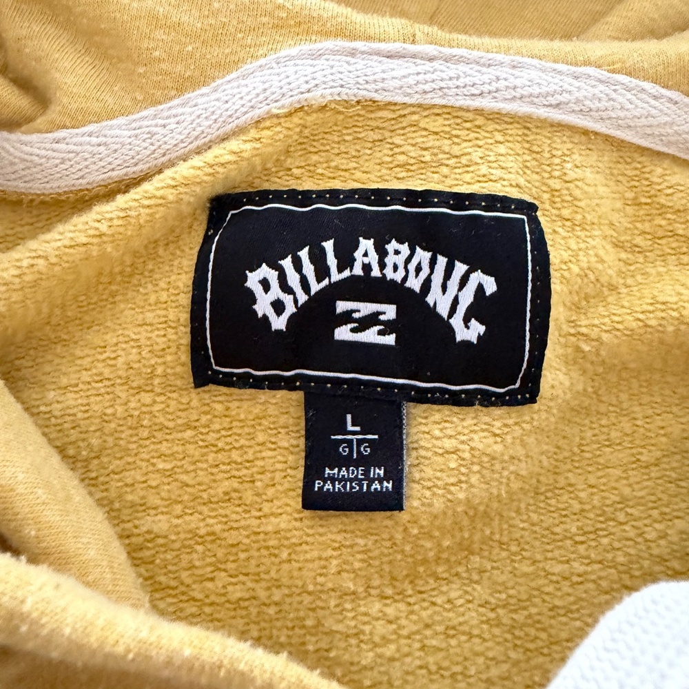 Billabong Gold Hoodie w/kangaroo pocket Sz L - Picture 6 of 6